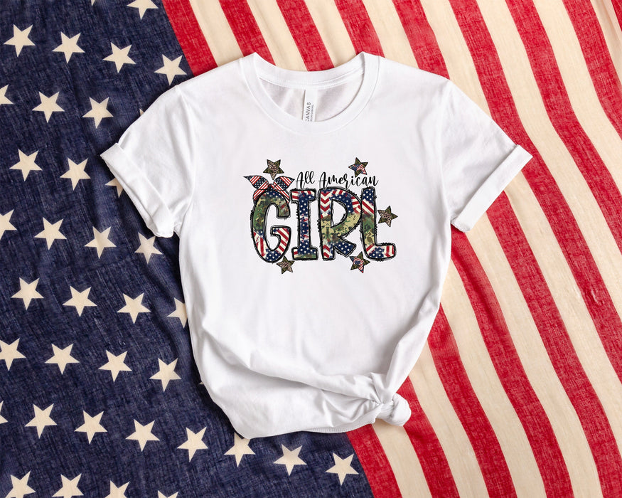 Chemise All American Girl 100% coton T-shirt de haute qualité 