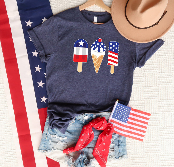 Camisa de helado de América, camisa de América, camisa de bocadillos americanos, camisa patriótica, camisa americana, camisa del 4 de julio, camisa del Día de la Independencia 
