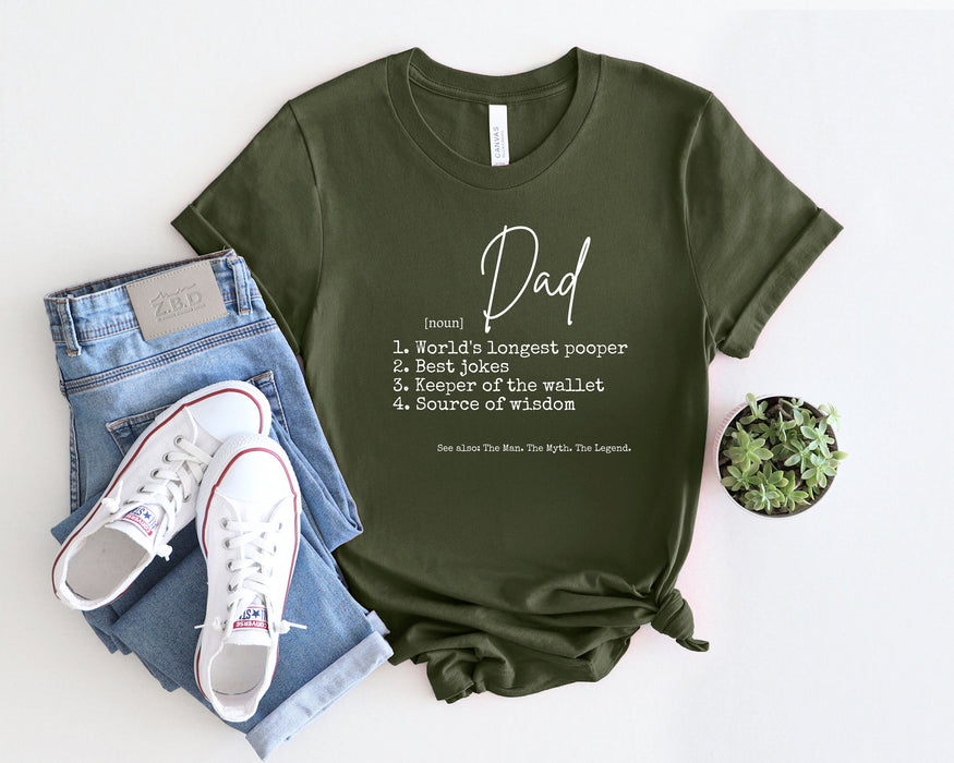 Camisa de definición de papá, camisa de mejores chistes, camisa de mejor papá, camisa de papá nuevo, camisa de mejor padre, camisa del día del padre, regalo para papá 