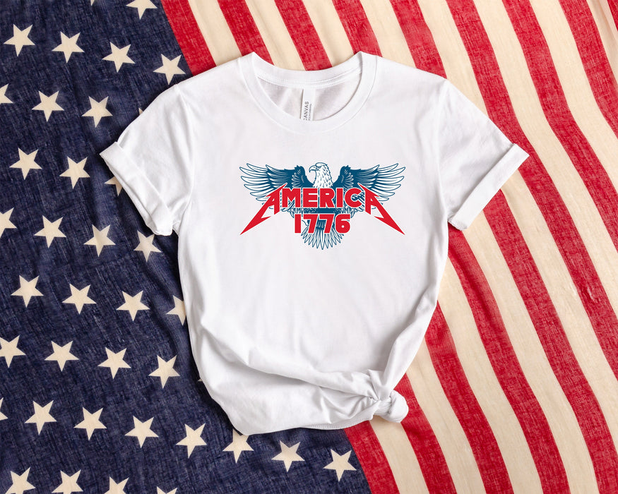 Camisa America Eagle, camisa americana de 1776, camisa de bandera de EE. UU., camisa patriótica, camisa americana, camisa del 4 de julio, camisa del Día de la Independencia 