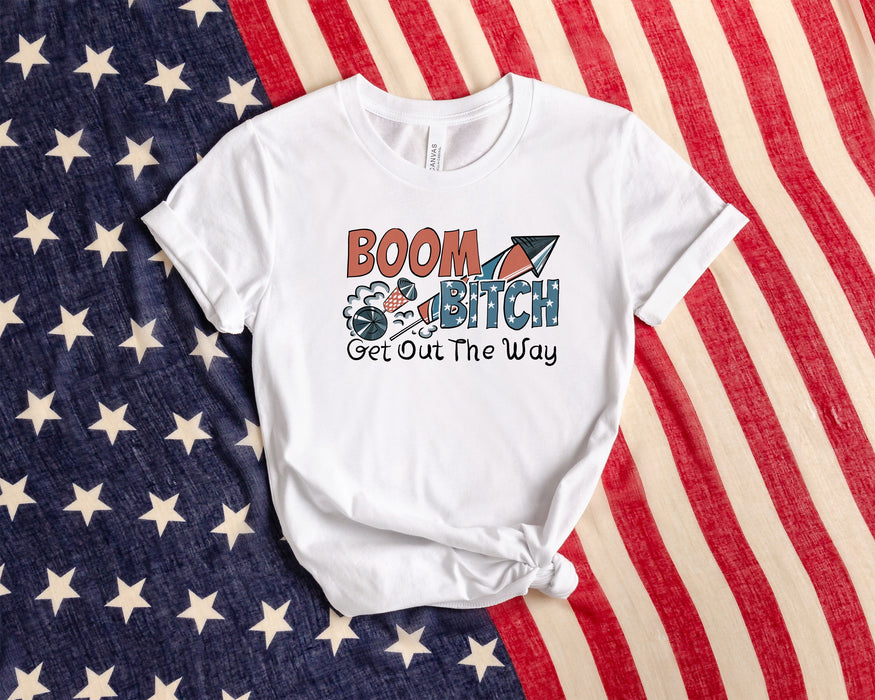 Boom Bitch Get Out The Way Camisa, Camisa de América, Camisa de fuegos artificiales, Camisa patriótica, Camisa americana, Camisa del 4 de julio, Camisa del Día de la Independencia 