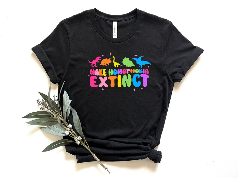 Make Homophobia Extinct shirt 100% Cotton T-shirt High Quality