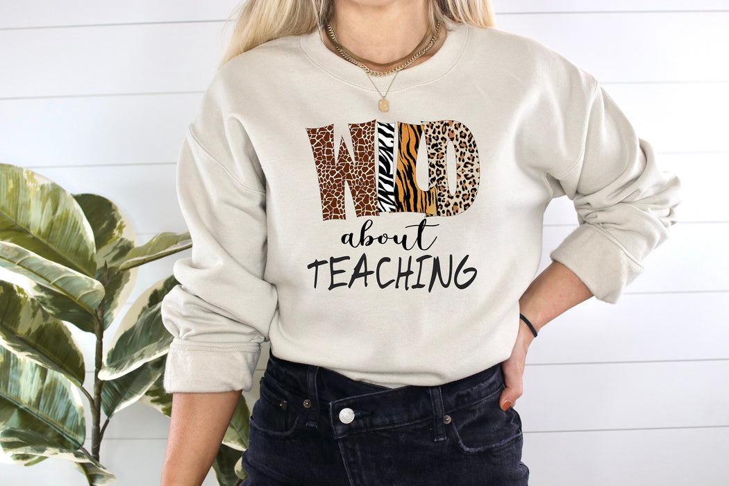 T-shirt 100% coton de haute qualité, chemise Wild About Teaching