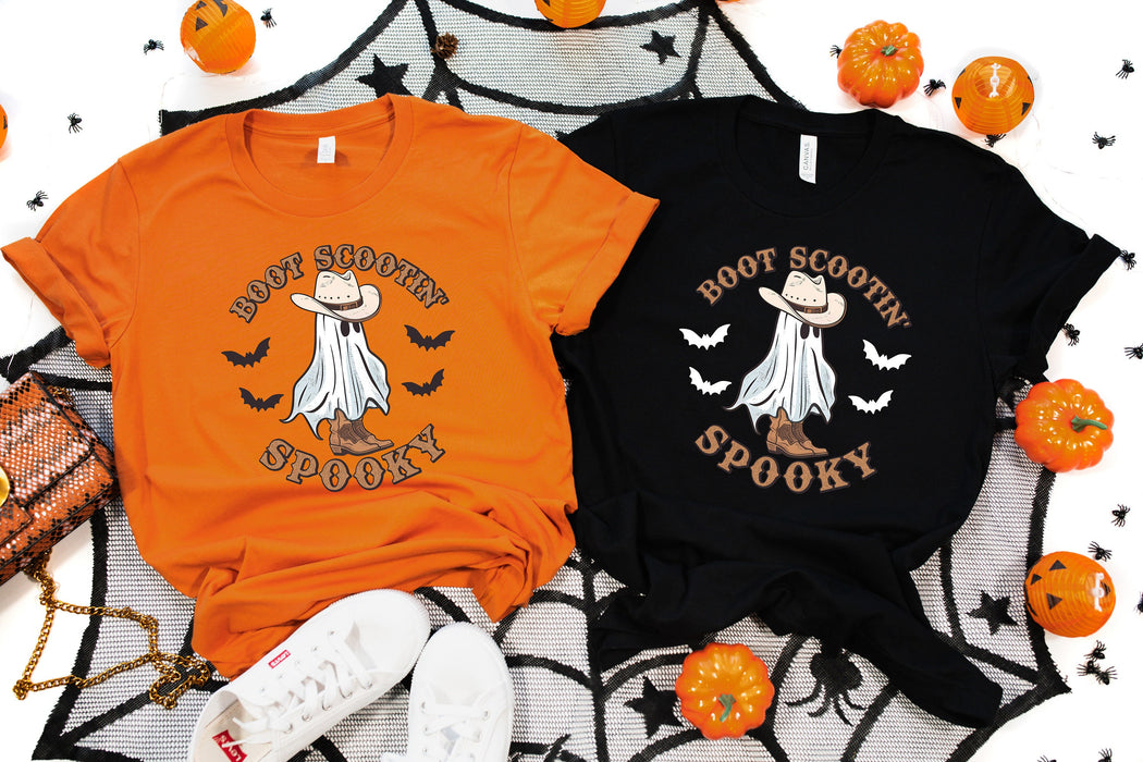 Camisa espeluznante Boot Scootin', camisa fantasma linda, camisa fantasma de Halloween, sudadera de Halloween, camisa occidental de Halloween, regalo de Halloween 