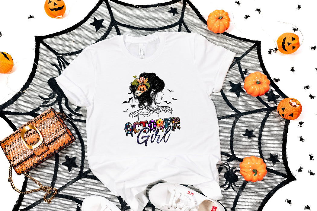Chemise fille octobre 100% coton T-shirt de haute qualité
