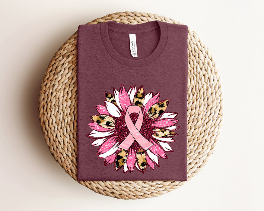 Camisa de girasol contra el cáncer, camisa de concientización sobre el cáncer, camisa de apoyo a la familia contra el cáncer, camisa de cinta rosa, camisa de luchador contra el cáncer, sudadera del día rosa