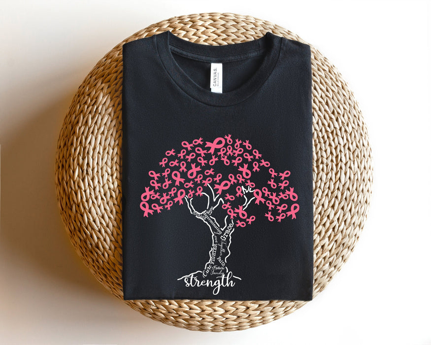 T-shirt ruban rose 100% coton, haute qualité