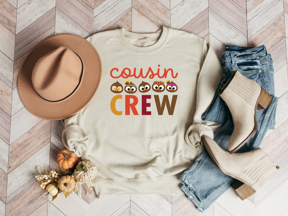 Chemise de Thanksgiving Cousin Crew 100% coton T-shirt de haute qualité 