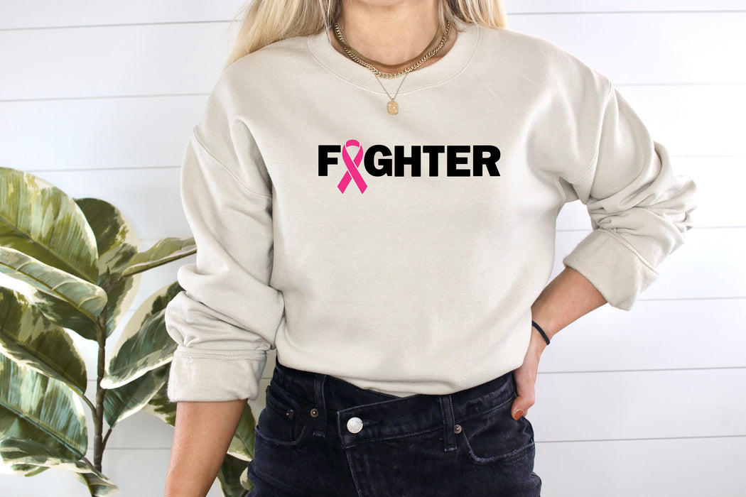 T-shirt 100% coton Cancer Fighter de haute qualité 