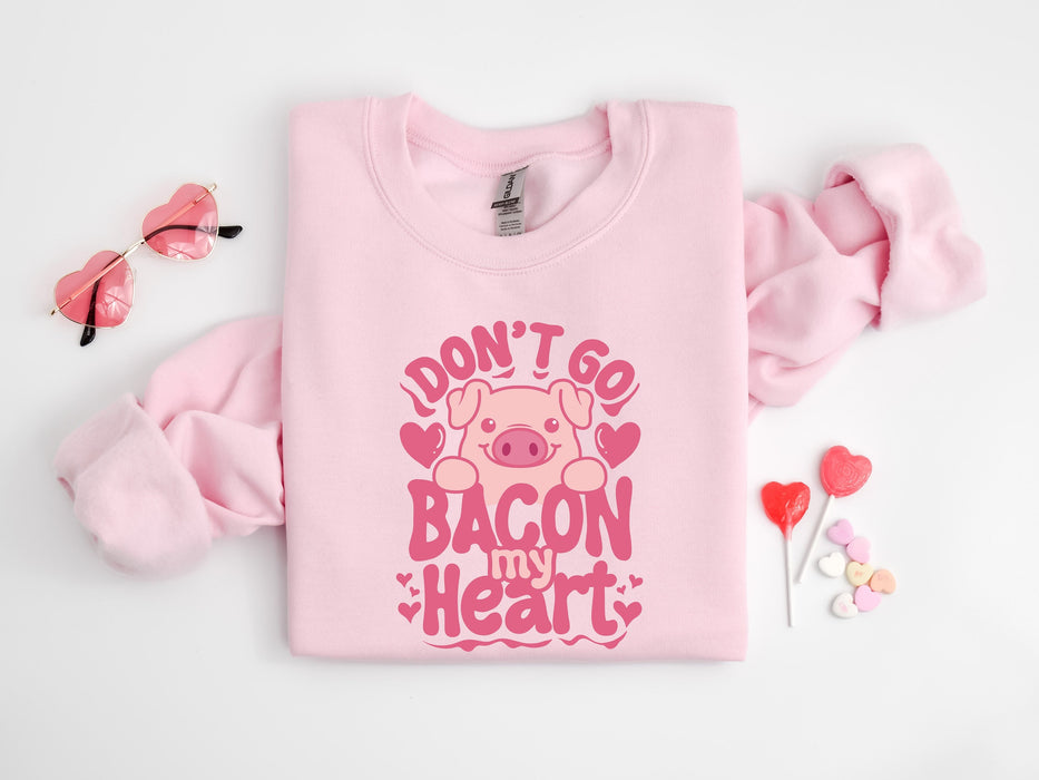 Ne partez pas Bacon mon coeur chemise 100% coton T-shirt de haute qualité 