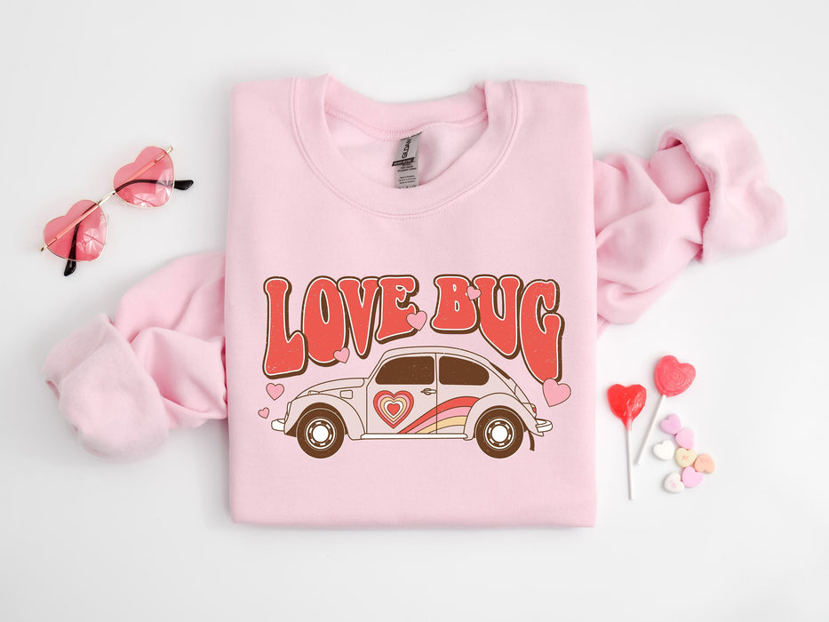 Camiseta Love Bug, camisa de coche vintage, camiseta vintage, camisa de coche, camisa de coche clásico, amante de los coches vintage, camisa de Halloween, regalo del día de San Valentín
