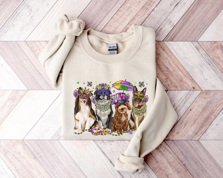 Mardi Gras chien 100% coton T-shirt de haute qualité