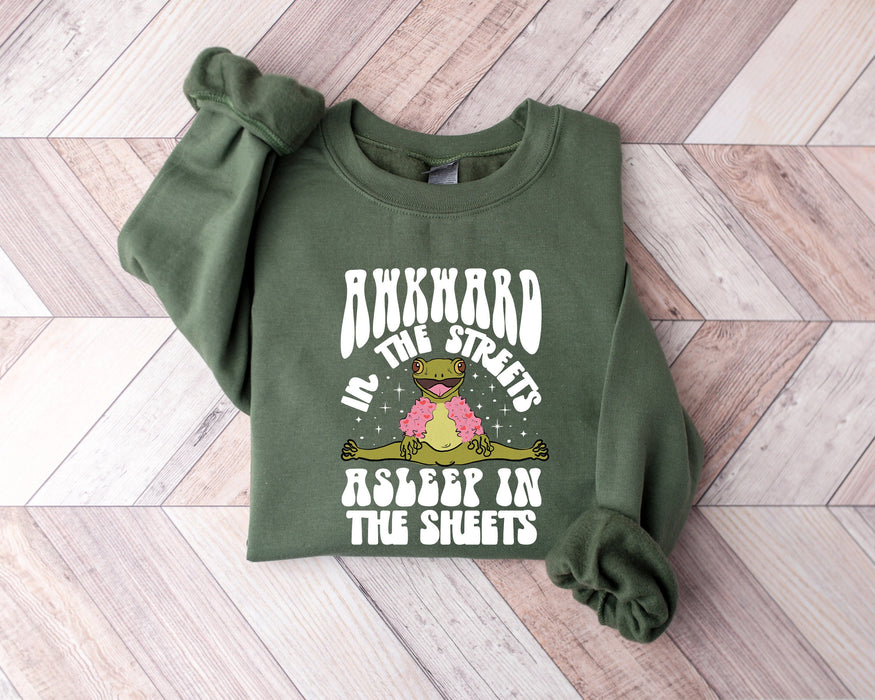 Awkward in The Streets Asleep in The Sheets shirt 100% Cotton T-shirt High Quality