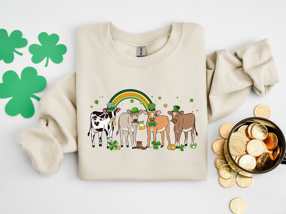 Sudadera de vaca de San Patricio, camisa de vaca del día de San Patricio, camiseta divertida del día de San Patricio, camisa de vaca de la suerte, regalo de amante de las vacas, suéter irlandés, camiseta de vaca 