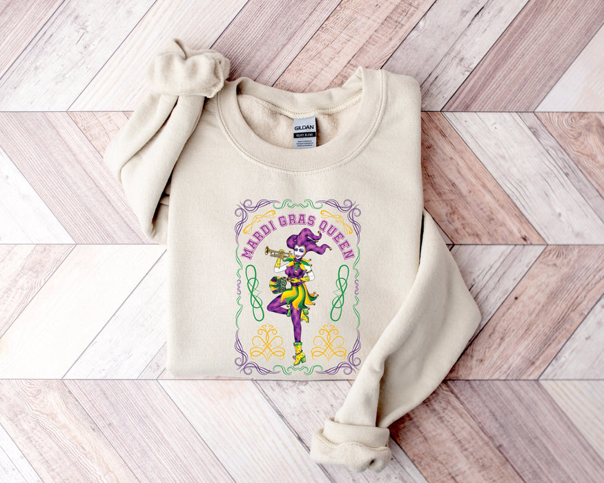 Mardi Gras Queen Tee, vintage Mardi Gras, chemise Mardi Gras 100% Coton T-shirt de haute qualité