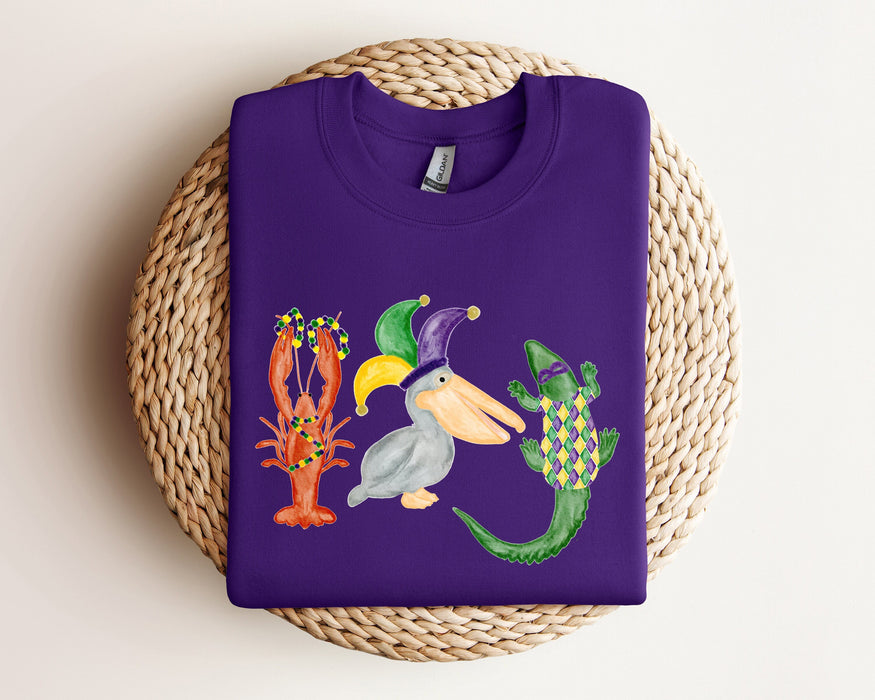 Chemise Mardi Gras aquarelle, T-shirt 100% coton de haute qualité