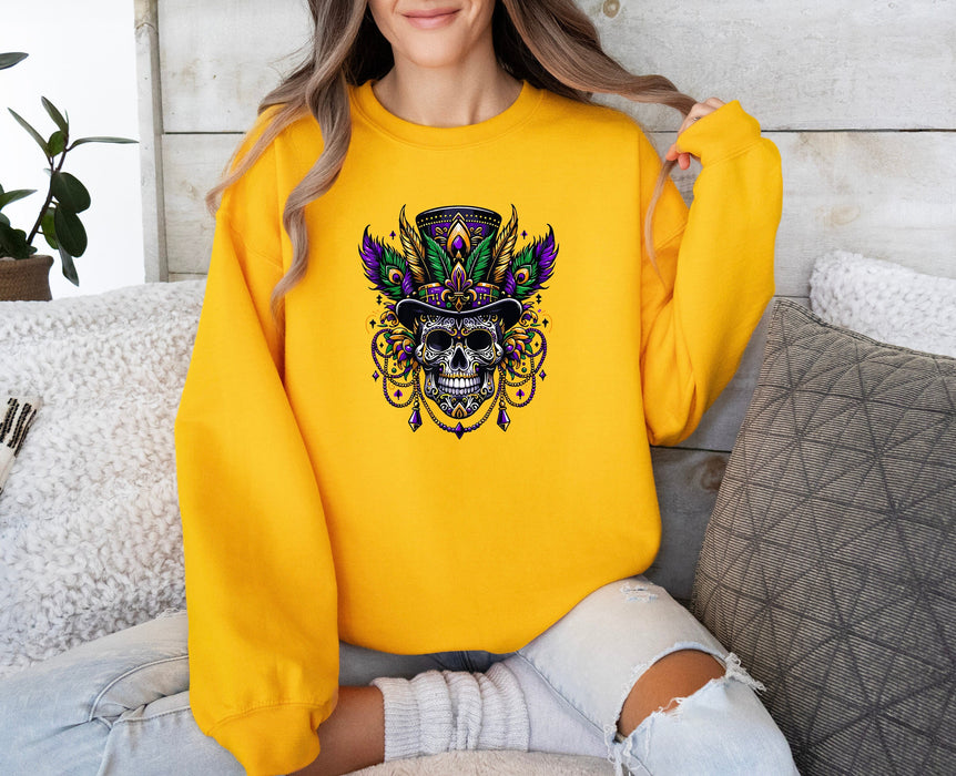 Mardi Gras squelette 100% coton T-shirt de haute qualité